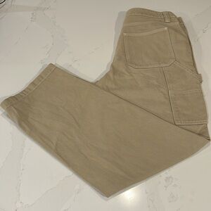 TNA Wide Leg Utility Pants in Light Khaki